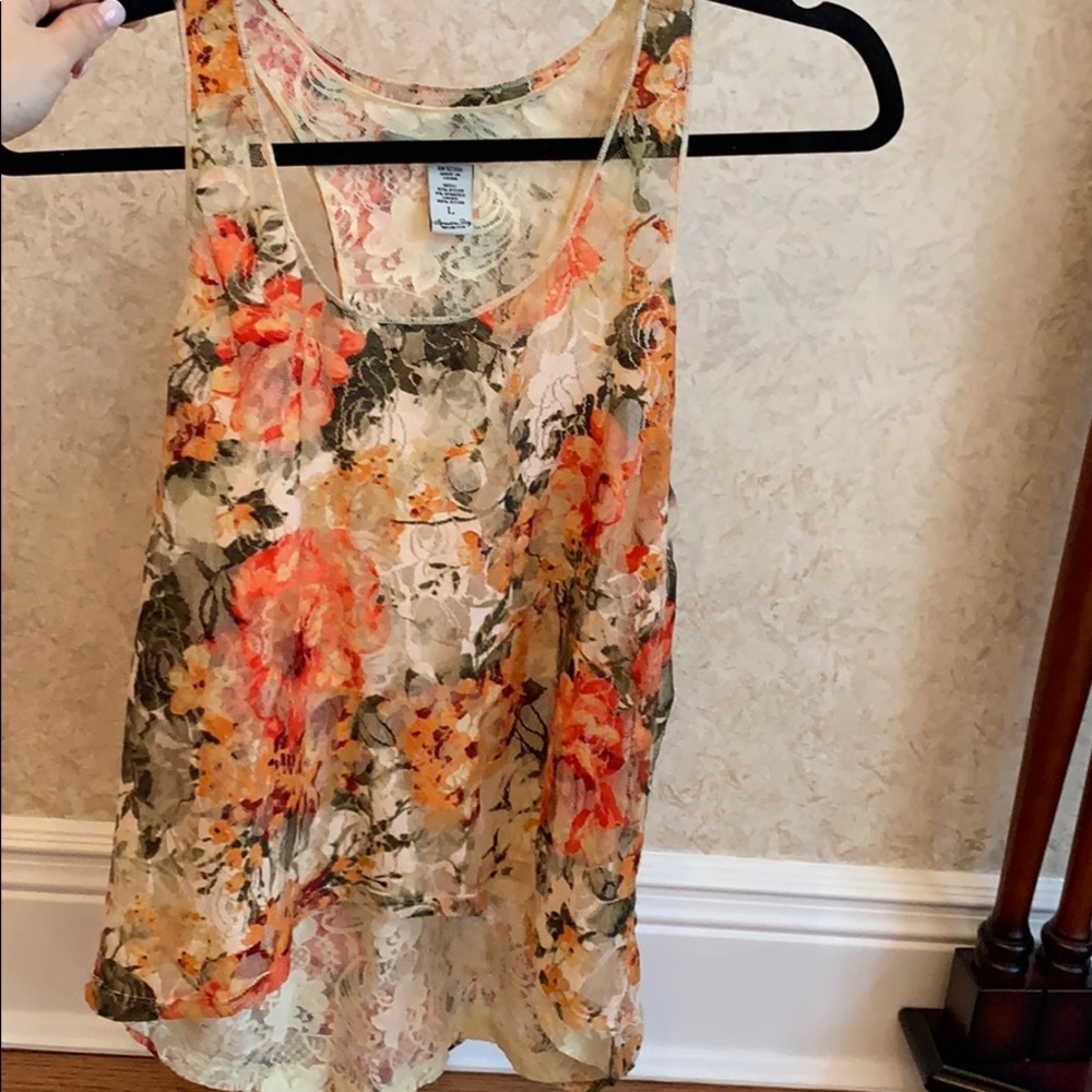 American Rag floral lace top